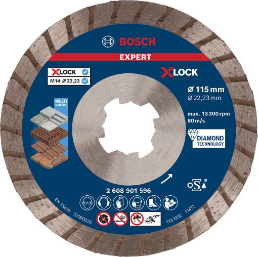 Teemantlõikeketas TURBO Multi Material 115x22.23