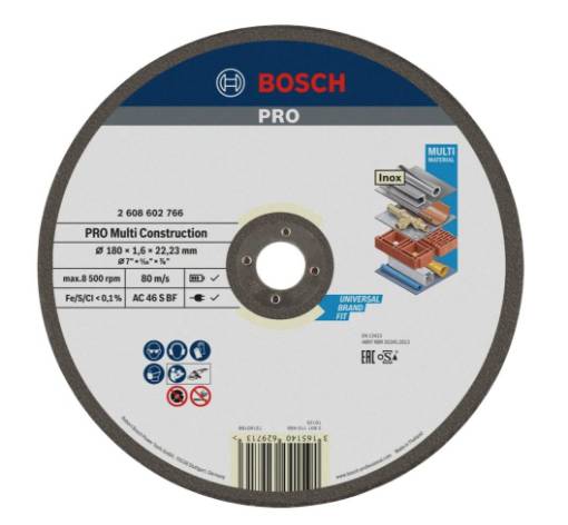 Lõikeketas PRO Multi Material, 180 × 1,6 × 22,23 mm