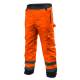 High vision working trousers, insulated, orange size M