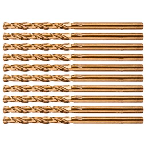 HSS-Co 4.0 mm metal drill bits, 10 pcs.