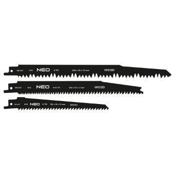 Sabre saw blades, HCS, set of 3 pcs.