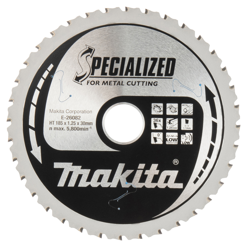 T.C.T hammastega saeketas paksu metalli jaoks 185x30x36T, SPECIALIZED