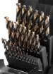 HSS-CNC metal drill bits, 124°, "Pro-Tec", 1.0 - 13.0 mm, set of 25 pcs.