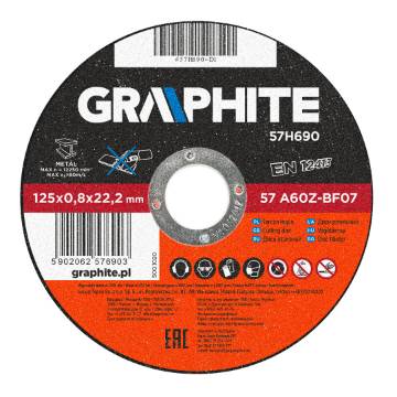 Cutting disc for metal 125 x 0.8 x 22.2 mm, 42A60S-BF07