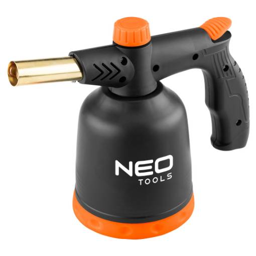 Gas soldering lamp with 190 g cartridges, piezo ignition, 360 degrees, for working in any position