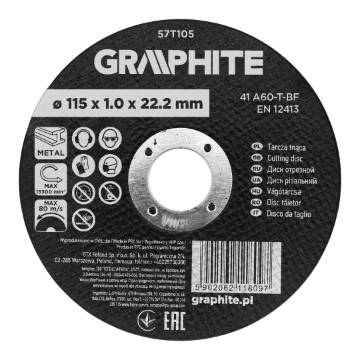 Cutting disc, aluminium oxide for metal 115 x 1.0 x 22.2 mm, 41 A60-T-BF