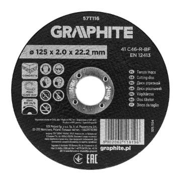 Cutting disc, aluminium oxide for concrete 125 x 2.0 x 22.2 mm, 41 C46-R-BF
