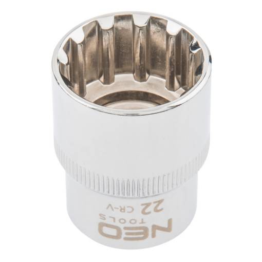 Spline socket 1/2", 22mm