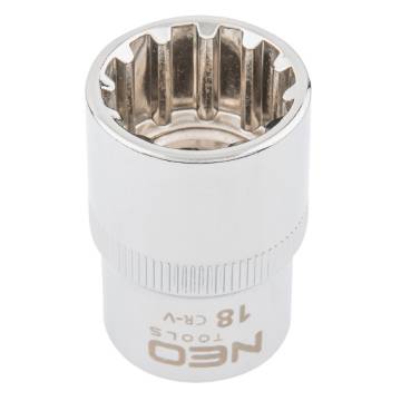 Spline socket 1/2", 18mm