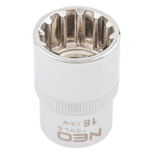 Spline socket 1/2", 18mm