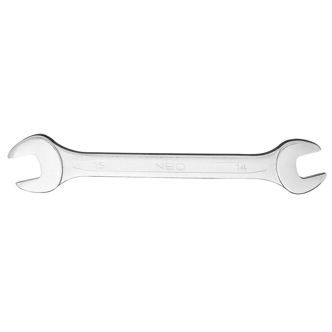 Double open wrench 14x15mm, CrV, DIN3110