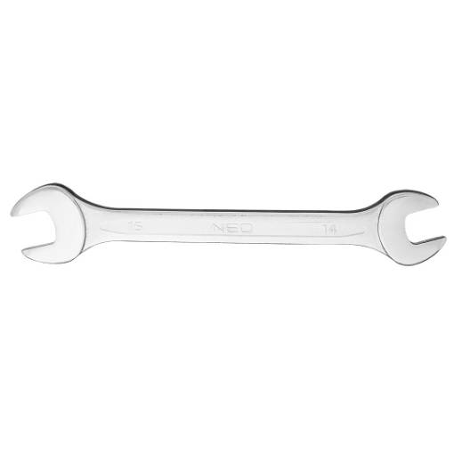 Double open wrench 14x15mm, CrV, DIN3110