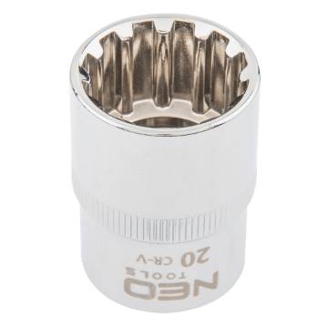 Spline socket 1/2", 20mm