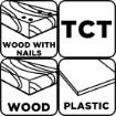 TCT blade for wood cutting with nails 125 x 1.2 x 22.22 mm