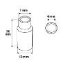 Deep socket 1/4", 4 mm, superlock
