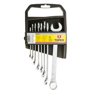 Combination wrenches 6-19 mm, set 8 pcs