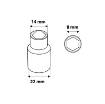 Hexagonal socket 1/2", 8 mm