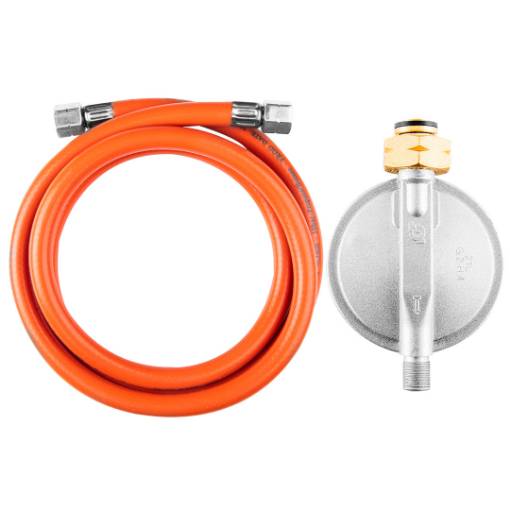 Gas heater kit for the Hungarian, Netherlands market, gas pressure regulator and hose, type G5