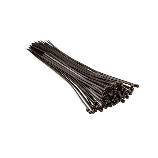 Cable ties 3.6 x 300 mm, black, 100 pcs