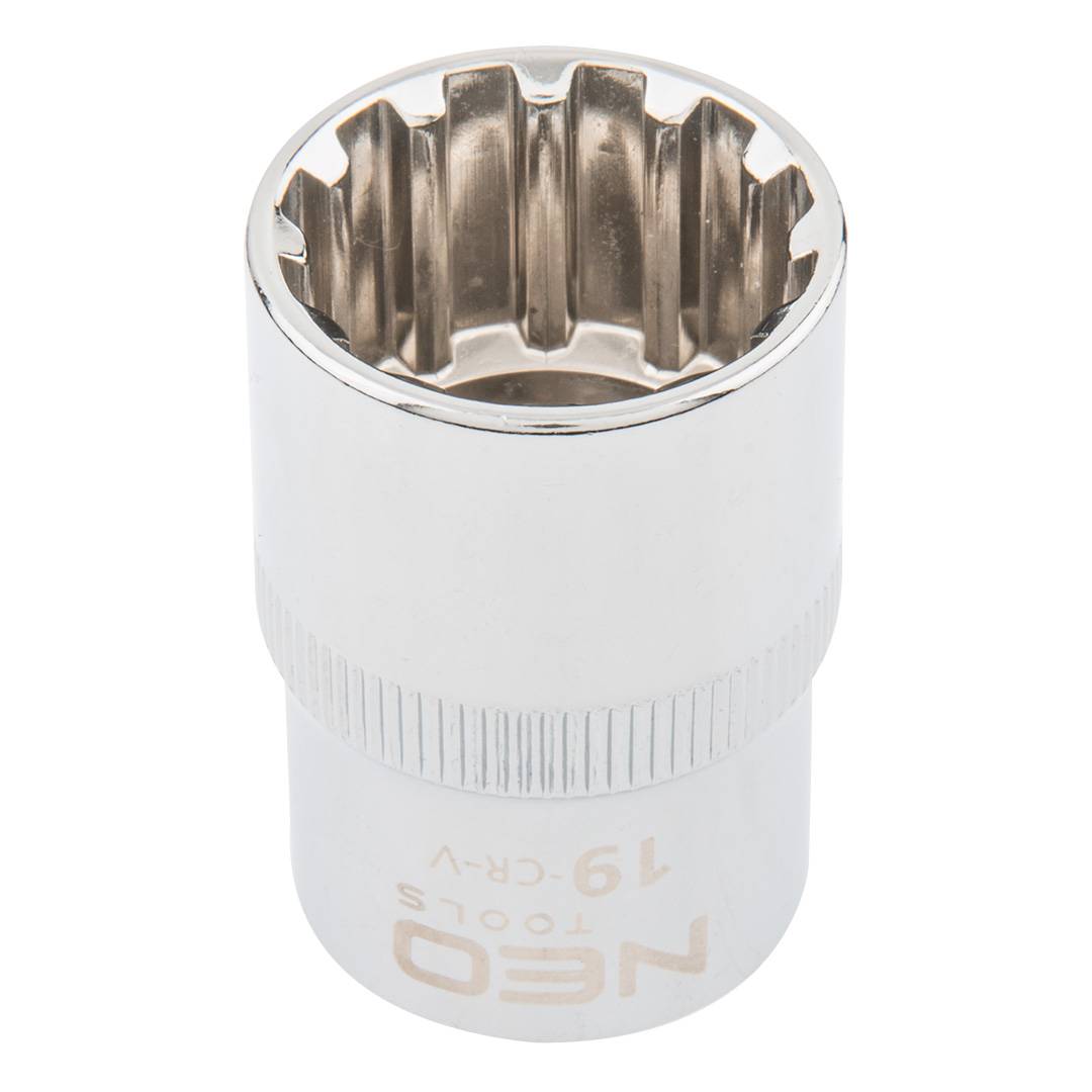 Spline socket 1/2", 19mm
