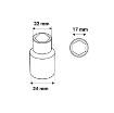 Hexagonal socket 1/2", 17 mm