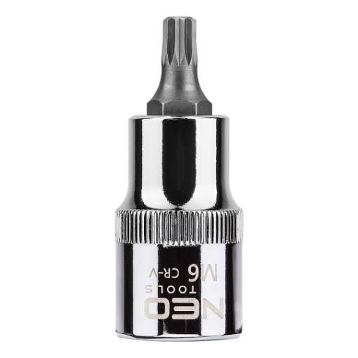 Spline bit on socket 1/2", M6 x 55 mm