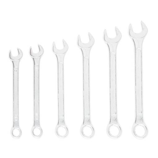 Combination wrenches 8-17 mm, set 6 pcs
