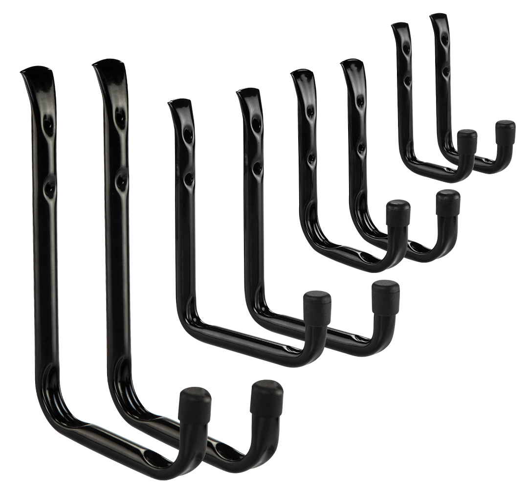 Garage hooks, set 8 pcs