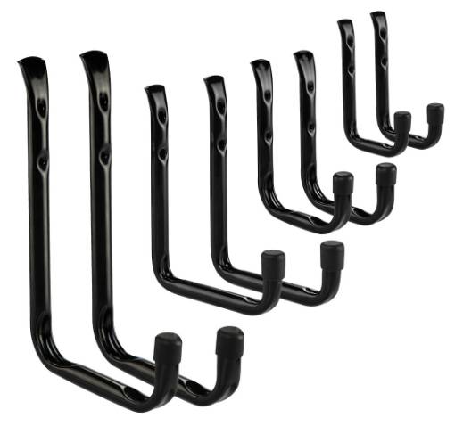 Garage hooks, set 8 pcs
