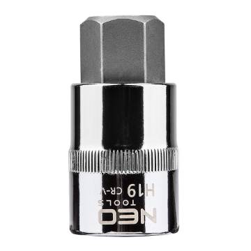 Socket bit hex 1/2'' H19, 55mm