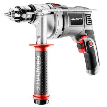 Impact drill 850W, key chuck 13 mm, speed 0-3000 rpm, case