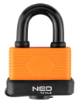Waterproof padlock, laminated rubber cover. 40mm