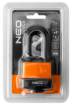 Padlock long waterproof laminated rubber cover. 40mm