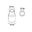 Hexagonal socket 1/2", 22 mm