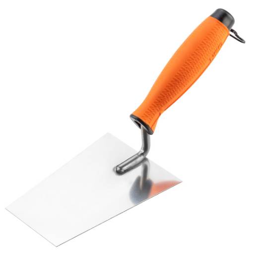 Stucco margin float, trapezium, 140 mm, bi-material handle