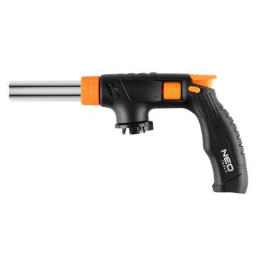 Screw-on gas burner with piezo, 360 degrees, with flame control