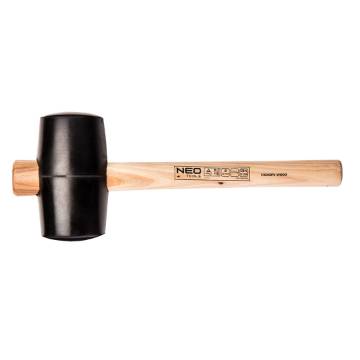 Rubber mallet 90mm/1200g, hickory wood handle