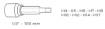 Hexagonal bits on socket 100 mm, set 9 pcs