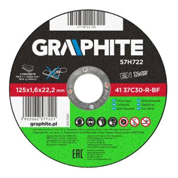 Cutting disc for stone 125 x 1.6 x 22.2 mm 41 37C30-R-BF