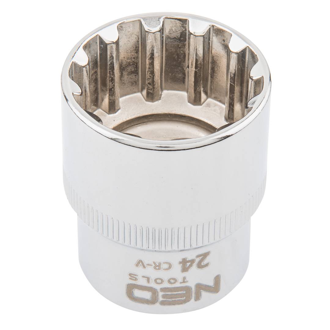 Spline socket 1/2", 24mm