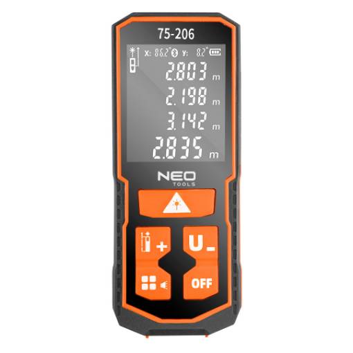 Laser distance meter, range 100 m, IP54