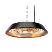 Ceiling infrared heater 1500W, aluminum, without remote control, switch, halogen lamp heating element, IP44
