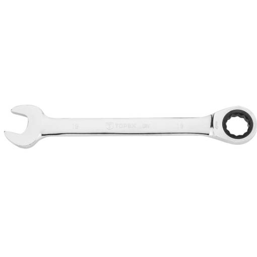 Combination spanner with ratchet 19mm CrV