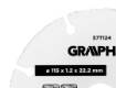 TCT blade for wood cutting with nails 115 x 1.2 x 22.22 mm