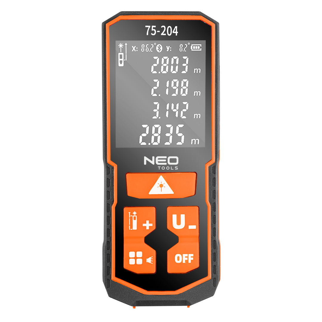 Laser distance meter, range 60 m, IP54