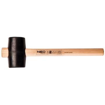 Rubber mallet 65mm/425g, hickory wood handle