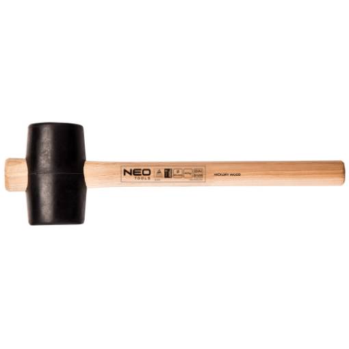 Rubber mallet 65mm/425g, hickory wood handle