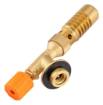 Gas burner with brass flame control ring