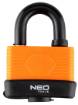Waterproof padlock, laminated rubber cover. 65mm