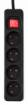 Strip extension cord 1.5 m, 3 x 1.5 mm2, 4G, black, ON/OFF